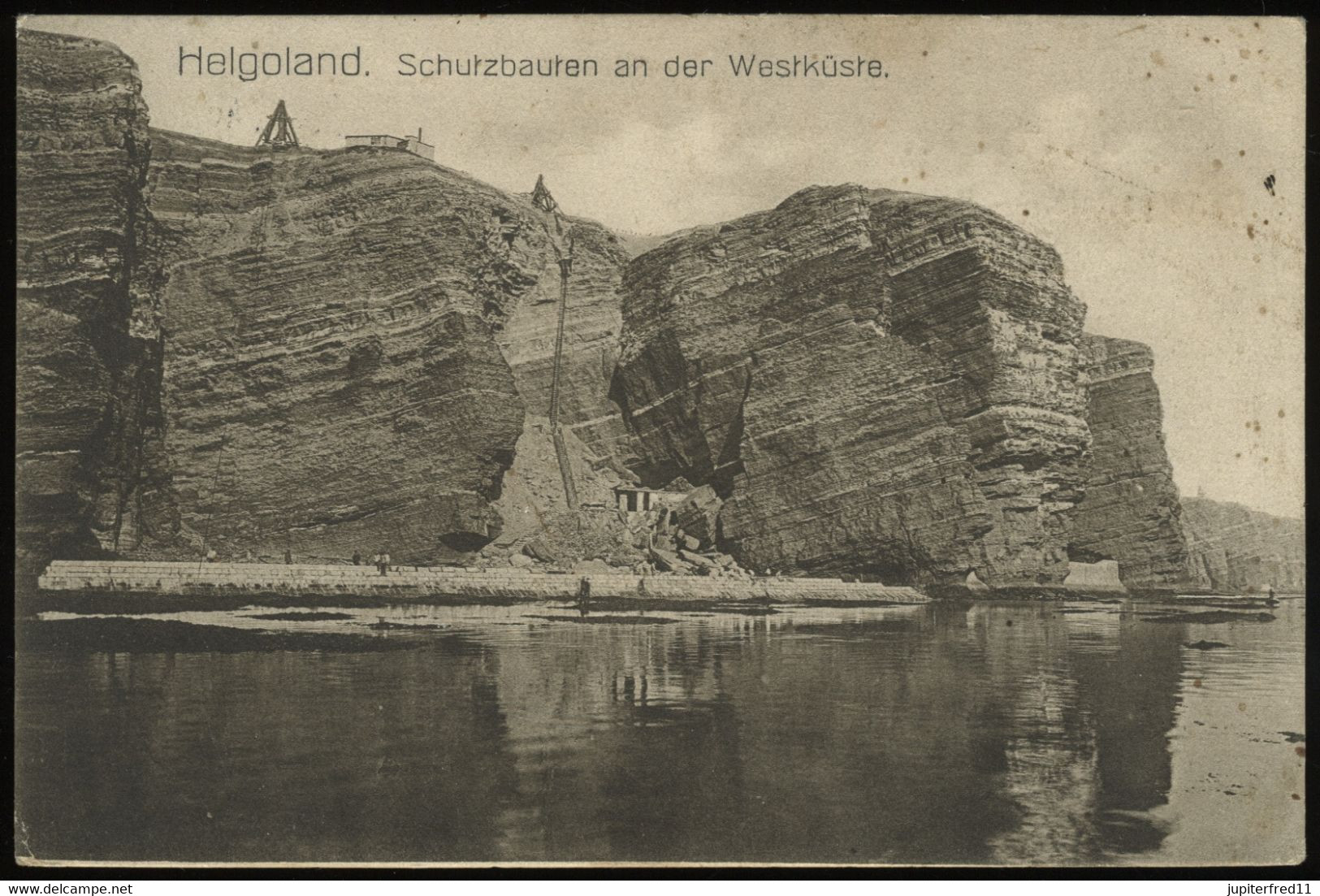 (B8487) AK Helgoland, Schutzbauten An Der Westküste 1908 - Helgoland