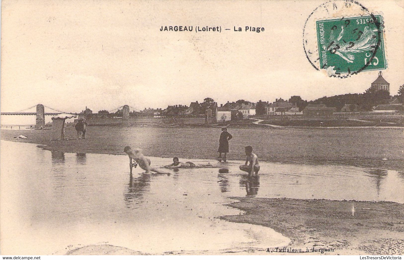 CPA - FRANCE - 45 - JARGEAU - La Plage - Enfants Dans L'eau - Jargeau