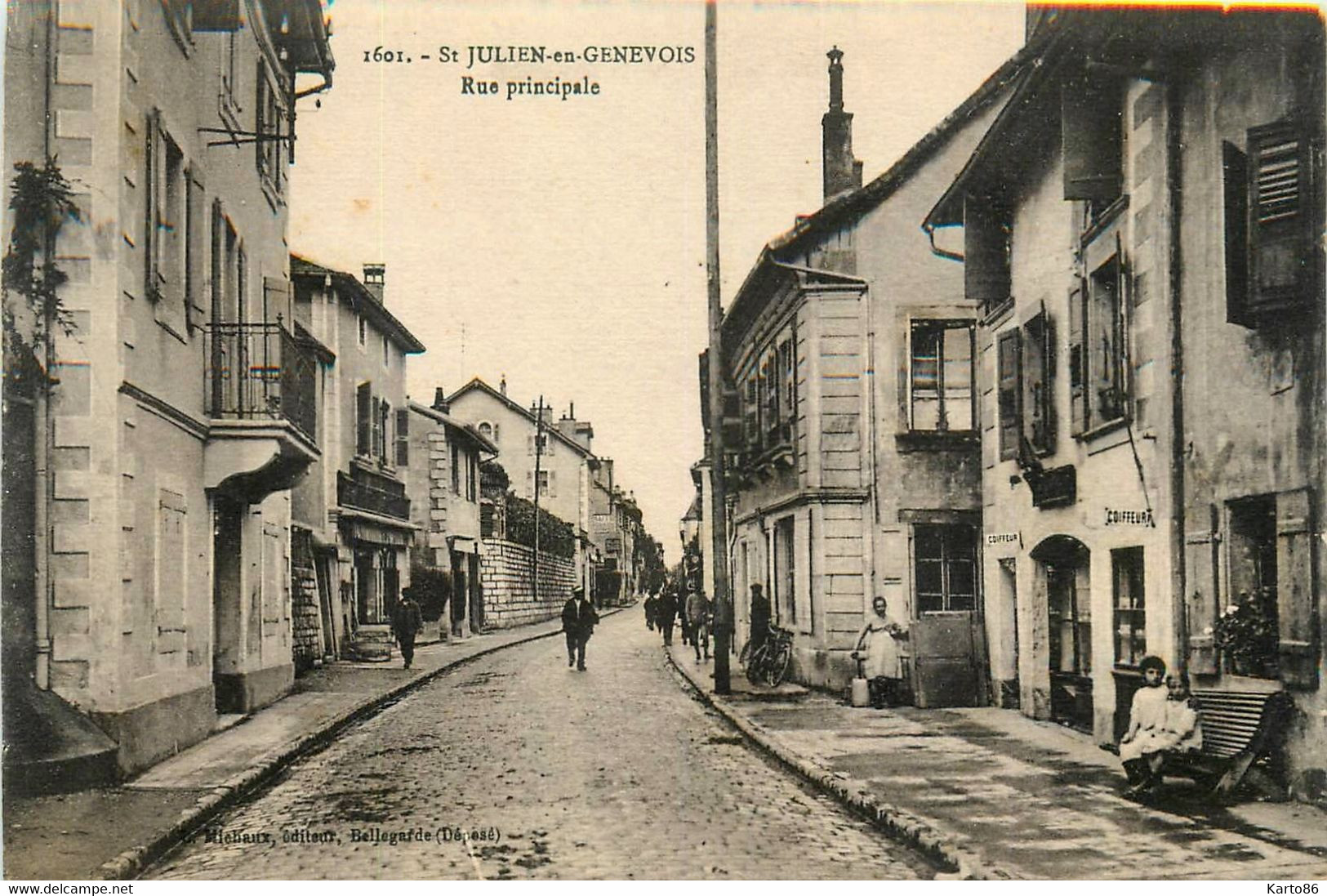 St Julien En Genevois * La Rue Principale Du Village * Coiffeur - Saint-Julien-en-Genevois