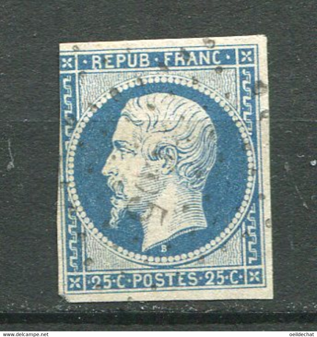 24458 FRANCE N°10° 25c. Bleu Louis-Napoléon Obl. P.C  1852  B/TB - 1852 Louis-Napoleon