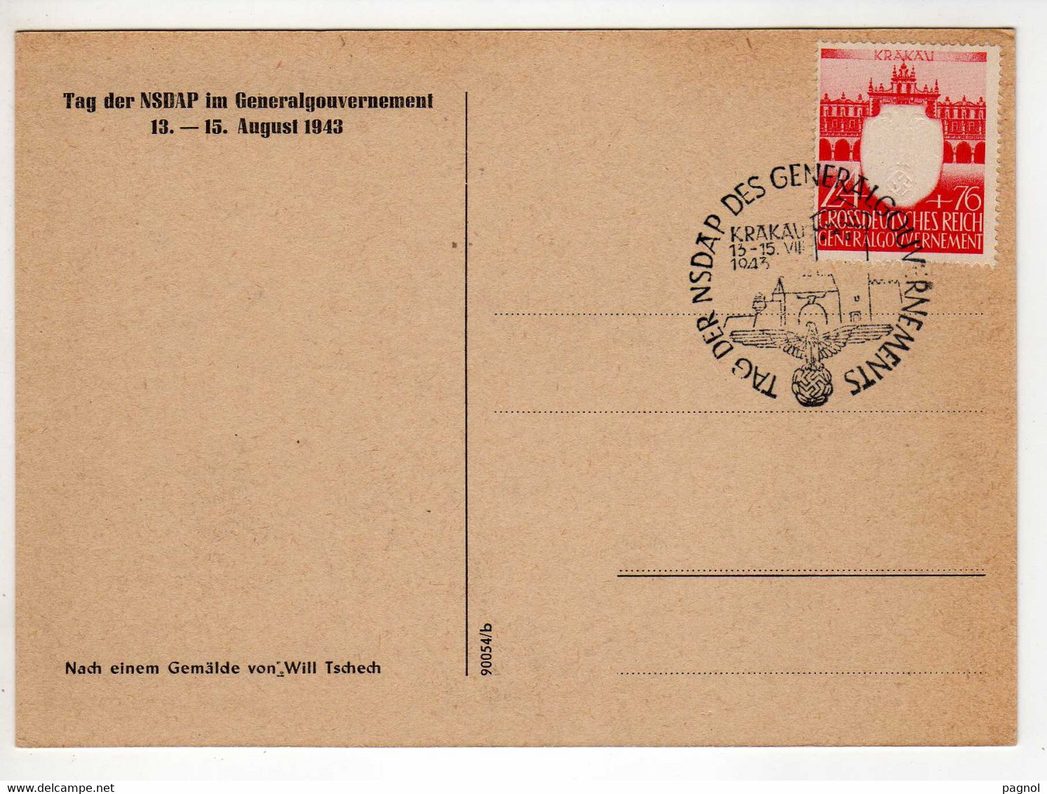 Pologne : Occupation Allemande : Carte : ( Cachet ) - Gouvernement Général