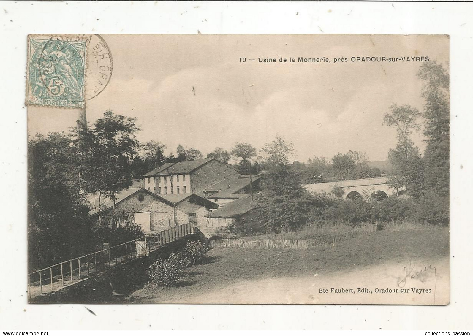 Cp, 87 , Usine De La MONNERIE,  Près ORADOUR SUR VAYRES,  Voyagée - Oradour Sur Vayres