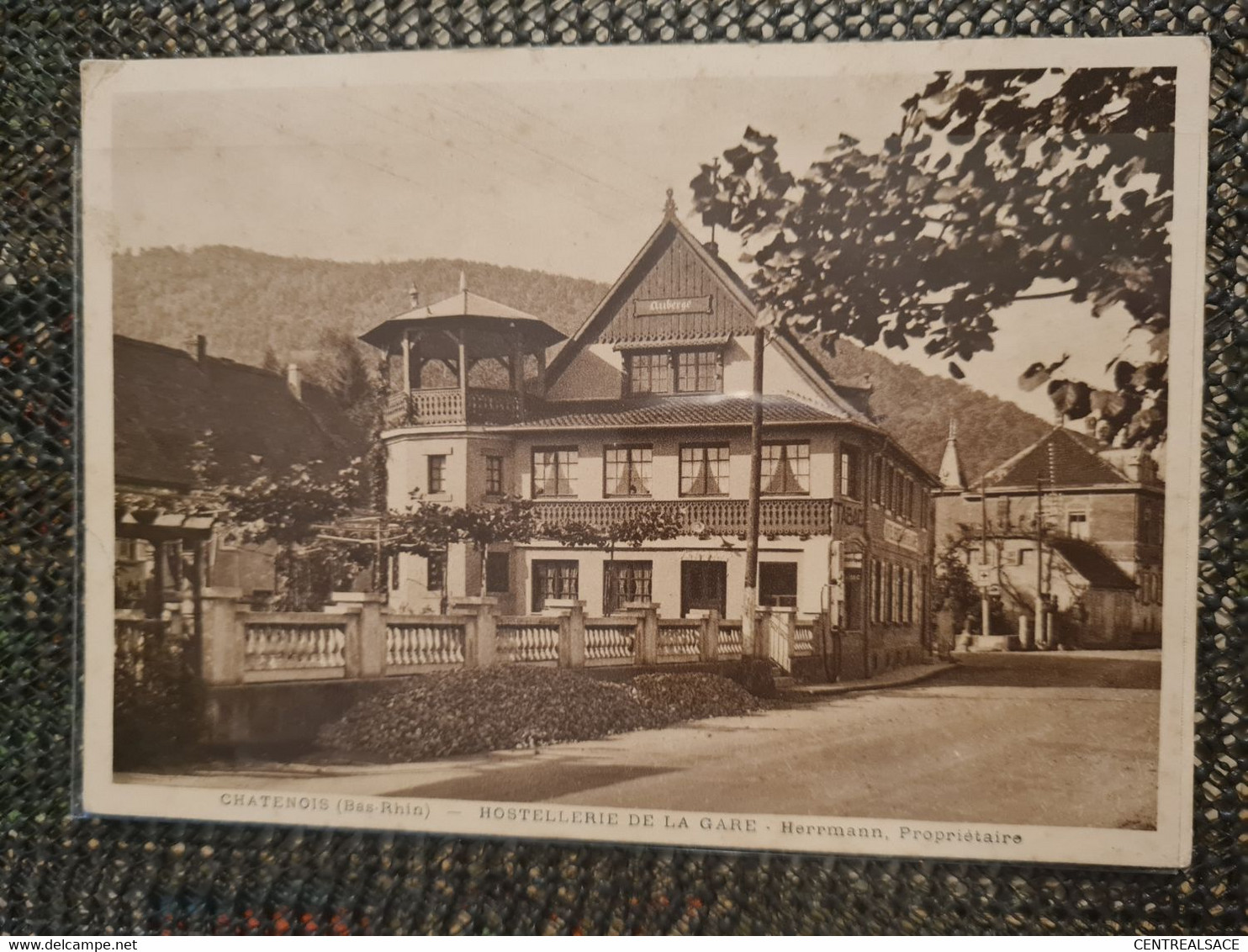 Carte CHATENOIS Hostellerie De La Gare Herrmann - Chatenois