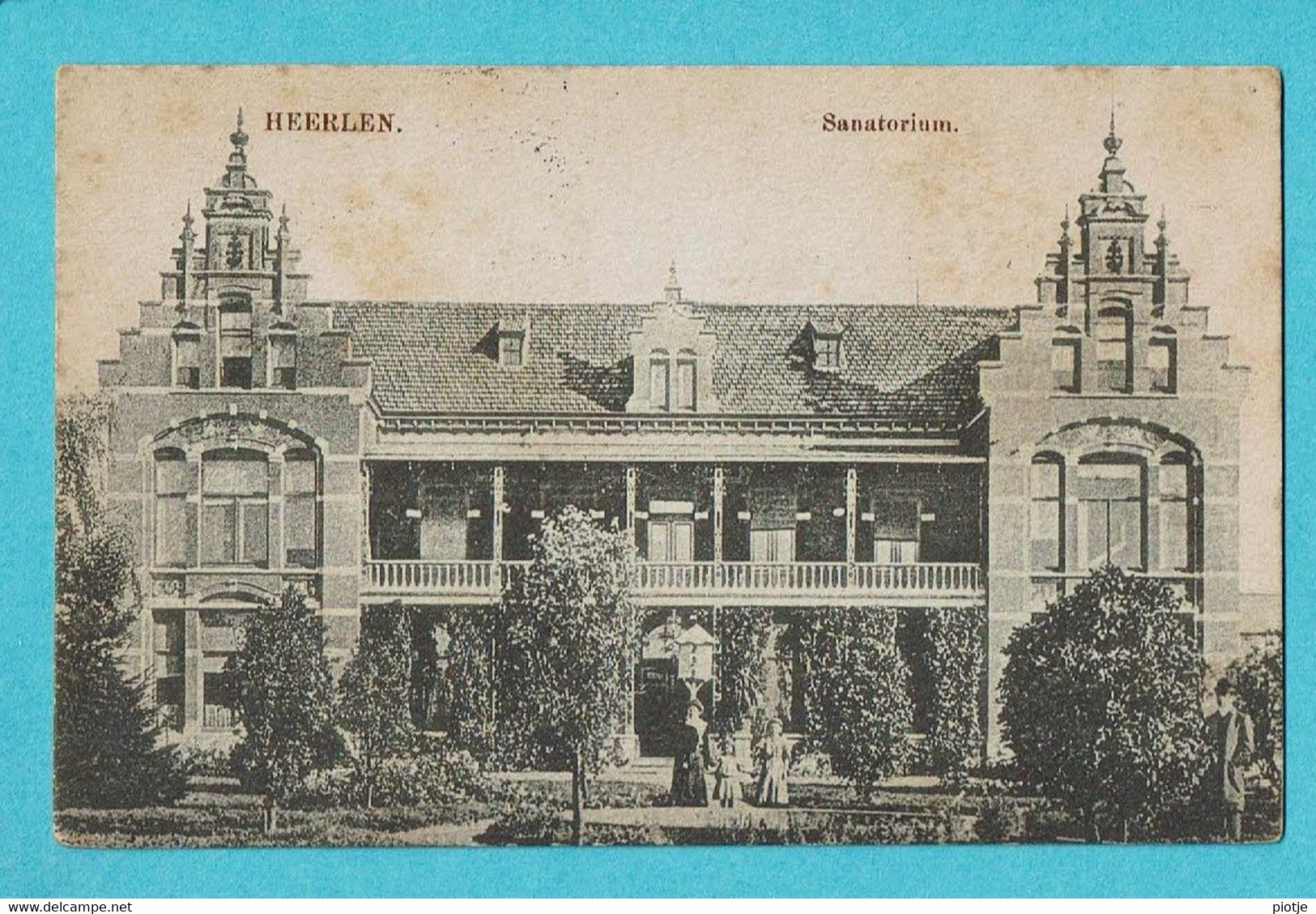 * Heerlen (Limburg - Nederland) * (H.W.K. - Uitgave H. Te Poel) Sanatorium, Animée, Enfants, Jardin, Façade, Old - Heerlen