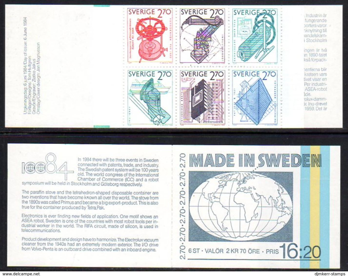 SWEDEN 1984 Swedish Technology Booklet MNH / **.  Michel MH99 - 1981-..