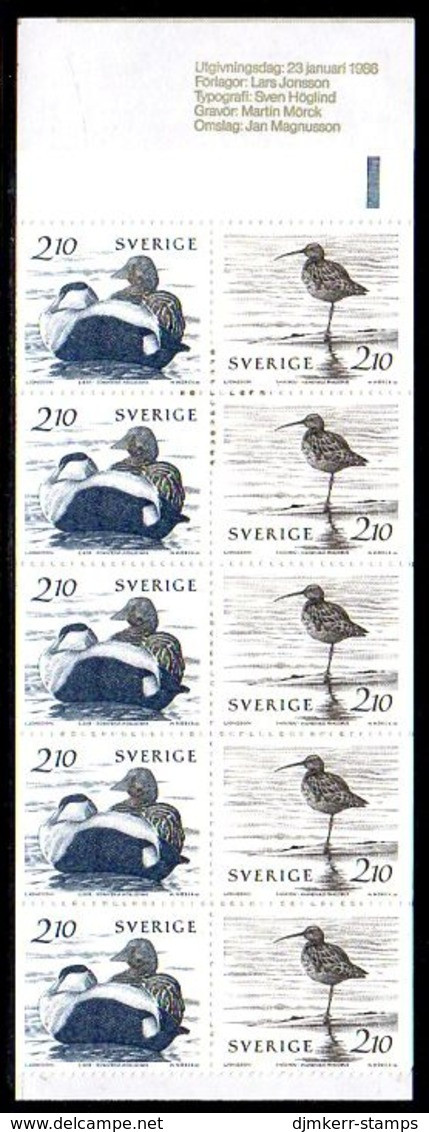 SWEDEN 1986 Waterfowl Booklet MNH / **.  Michel MH112 - 1981-..
