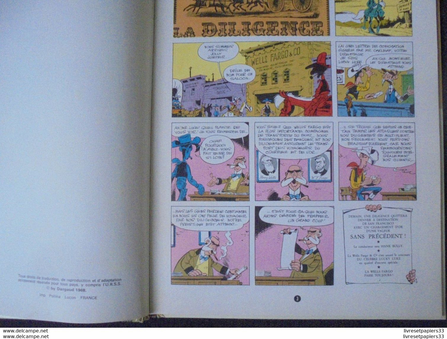 Lucky Luke LA DILIGENCE - Dessins De Morris Scénario De Goscinny - Dargaud Editeur  1970 - Lucky Luke