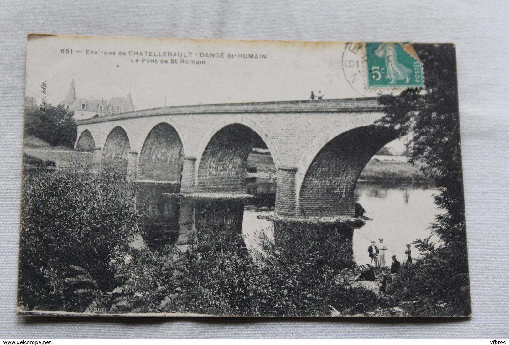 Cpa 1910, Dangé Saint Romain, Le Pont De St Romain, Vienne 86 - Dange Saint Romain