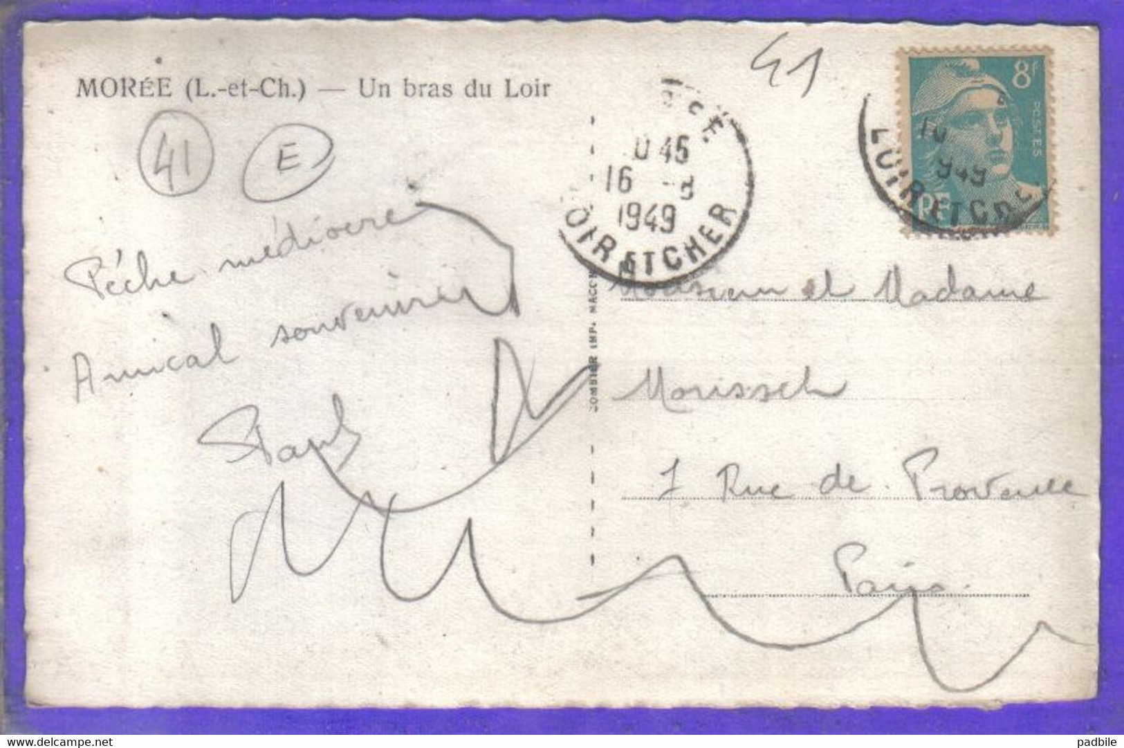 Carte Postale 41. Morée  Un Bras Du Loire  Très Beau Plan - Moree