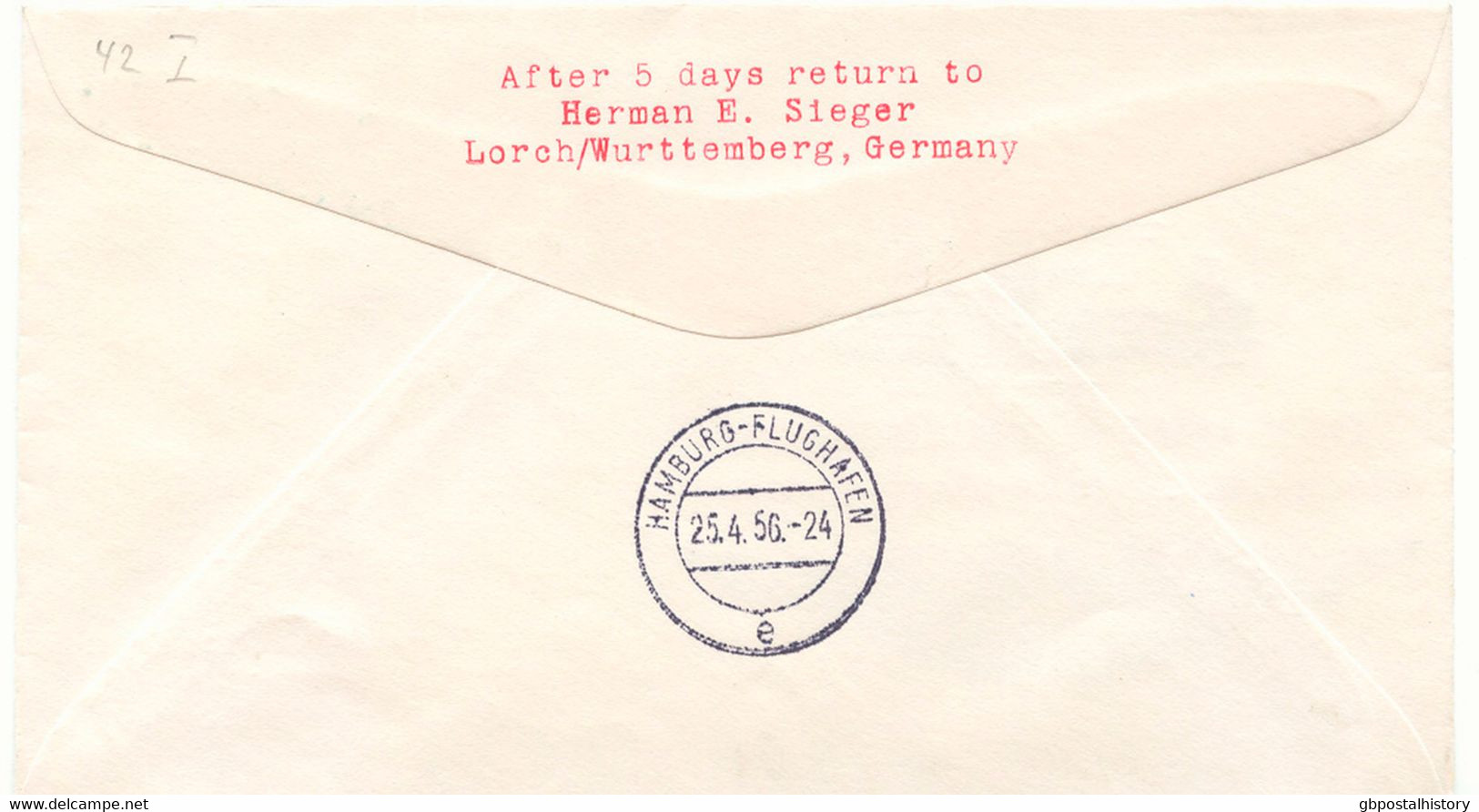 USA 1955/9 4 versch. seltene gesuchte Erst- und 1 Sonderflug der Dt. Lufthansa: New York - Hamburg, New York - Frankfurt