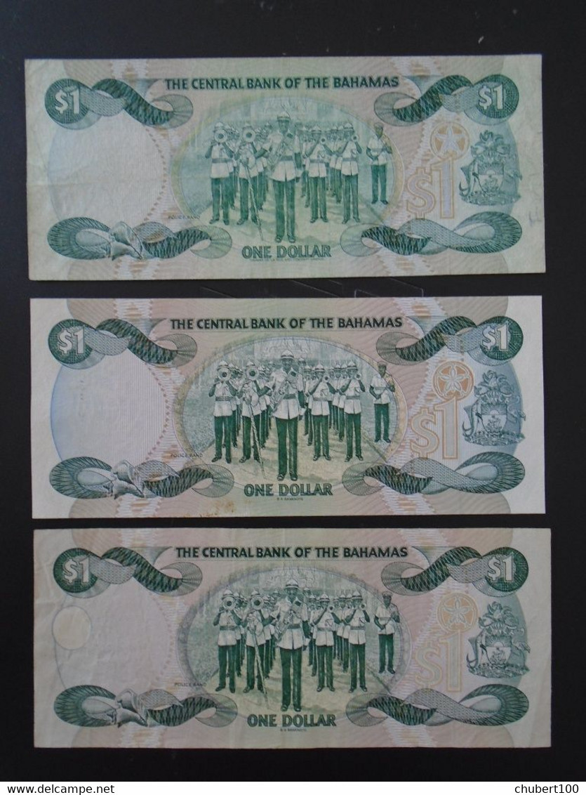 BAHAMAS, P 43a  51 57 , 1 Dollar , L. 1974 (1984) (1992)  1996, F AU EF - Bahama's