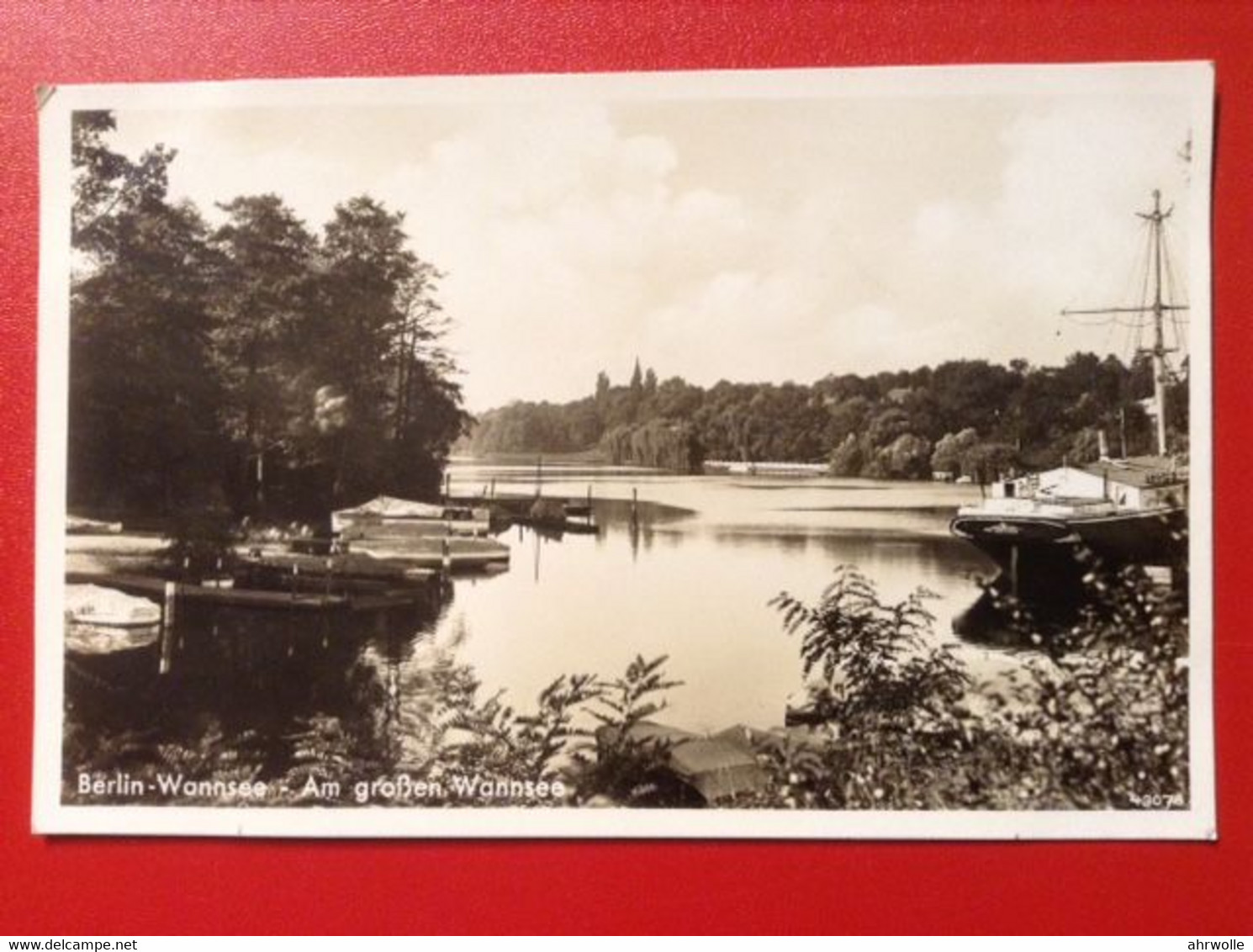 AK Berlin Wannsee Am Großen Wannsee Boote Ca. 1930 Echt Foto AK - Wannsee