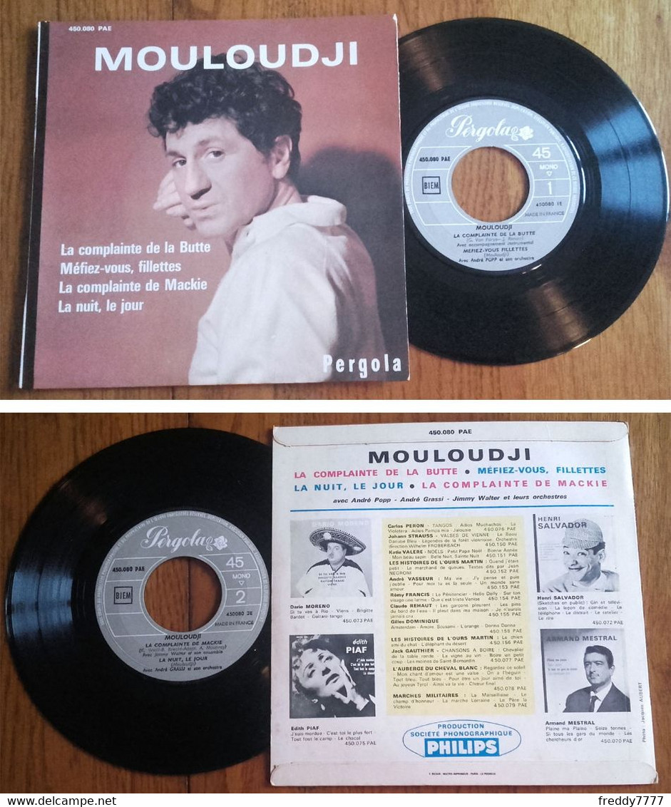 RARE French EP 45t RPM BIEM (7") MOULOUDJI (1967) - Ediciones De Colección