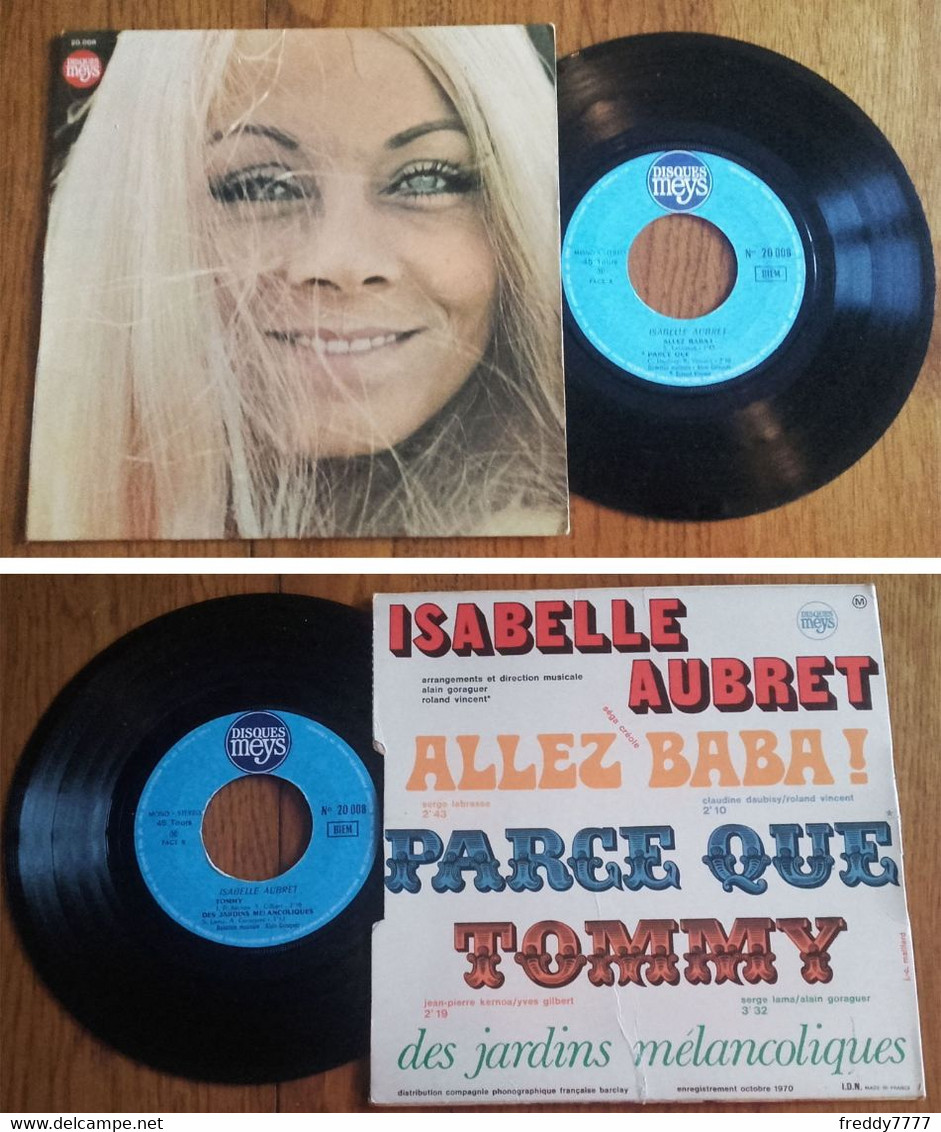 RARE French EP 45t RPM BIEM (7") ISABELLE AUBRET (1970) - Collectors