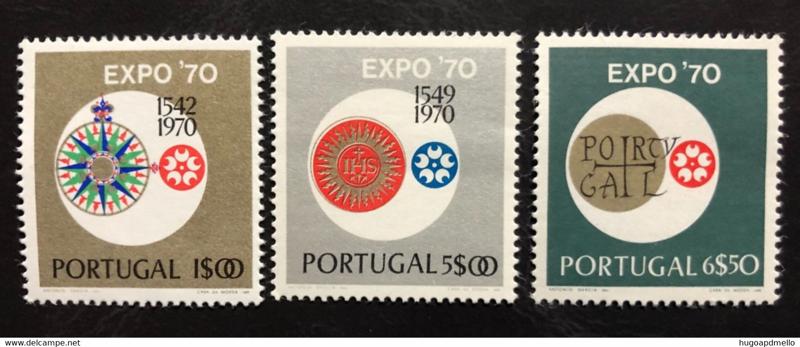 PORTUGAL, **MINT, Uncirculated Full Set, 3 Vls. « UNIVERSAL EXPOSITIONS », « OSAKA '70 », 1970 - 1970 – Osaka (Japon)