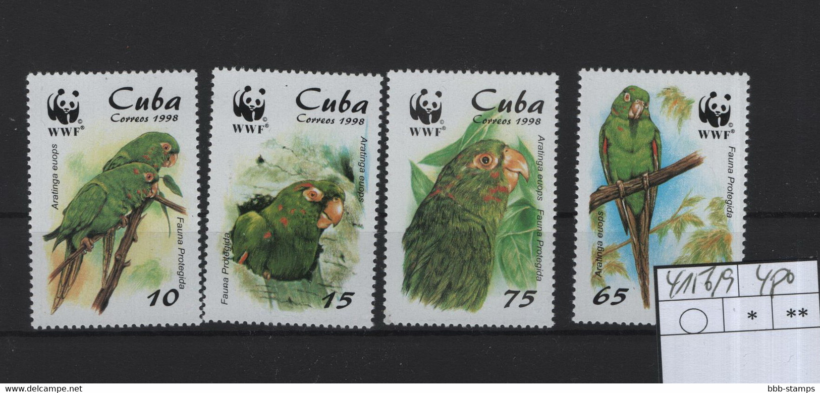 Kuba Michel Cat.No. Mnh/** 4156/4159 Wwf Birds - Ungebraucht