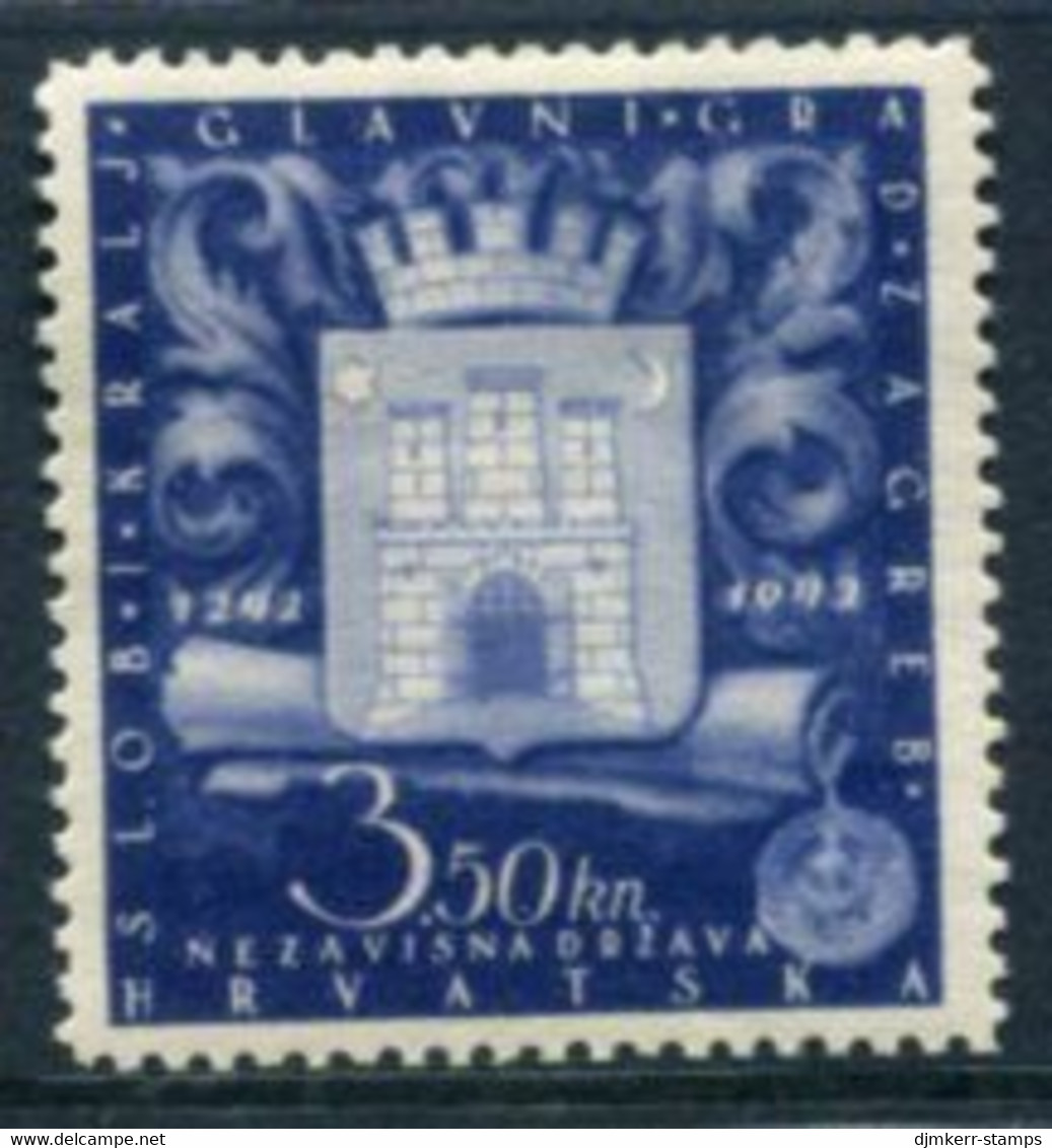 CROATIA 1943 700th Anniversary Of Zagreb MNH / **. Michel 97 - Croatia