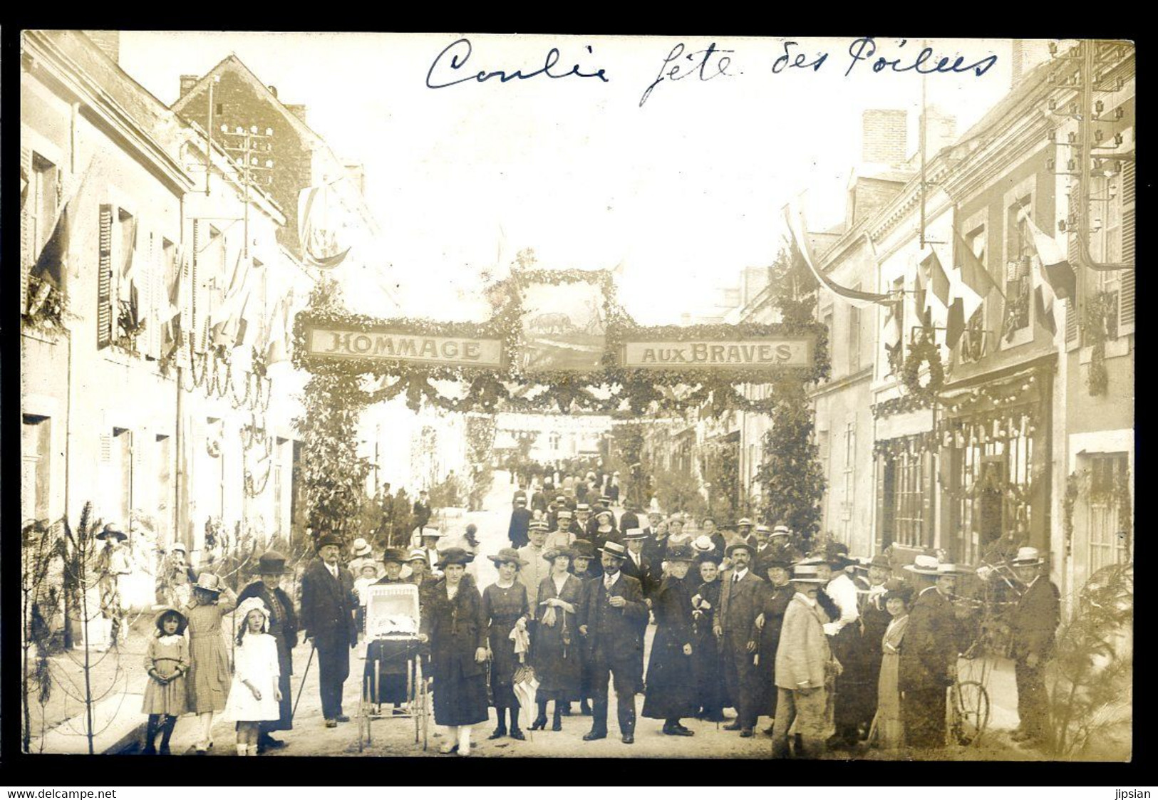 Cpa Carte Photo Conlie Fête Des Poilus Datée 1920 -- Hommage Aux Braves   AOUT22-45 - Conlie