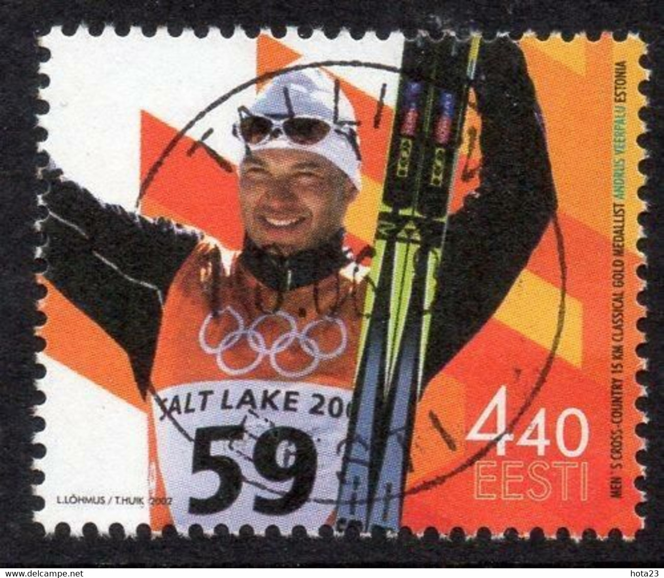 ESTONIA 2002 Winter Olympics Medal Winner (0) Used Mich 434 - SALT LAKE - Invierno 2002: Salt Lake City - Paralympic