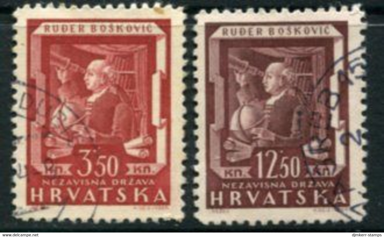 CROATIA 1943 Ruđer Bošković Used  Michel 148-49 - Croatie