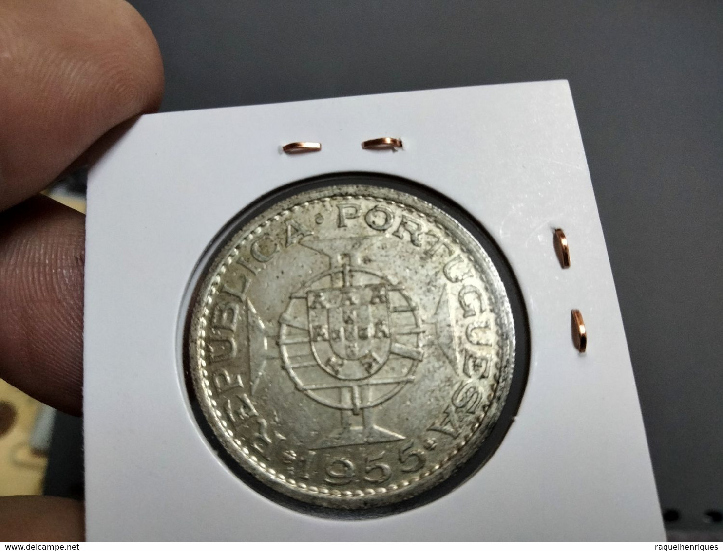 ANGOLA 20 ESCUDOS 1955 KM# 74 - SILVER (G#30-37) - Angola