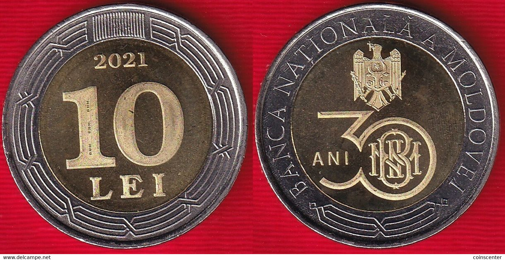 Moldova 10 Lei 2021 "National Bank" BiMetallic UNC - Moldawien (Moldau)