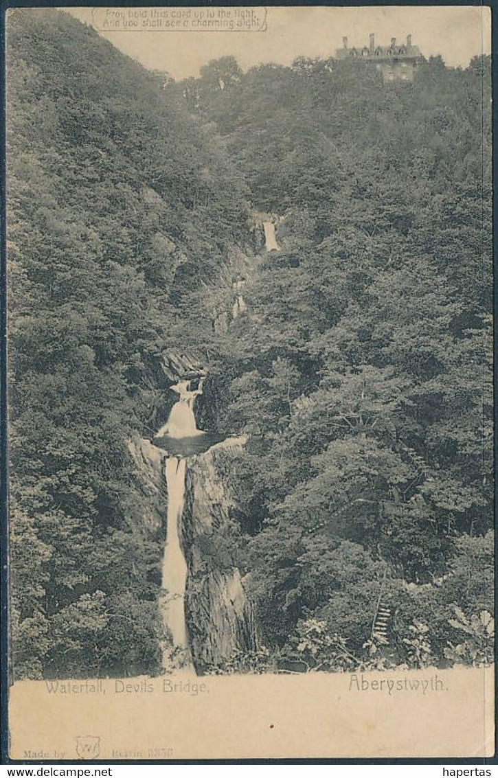 Wales, Aberystwyth, Waterfall Devil's Bridge - Cardiganshire