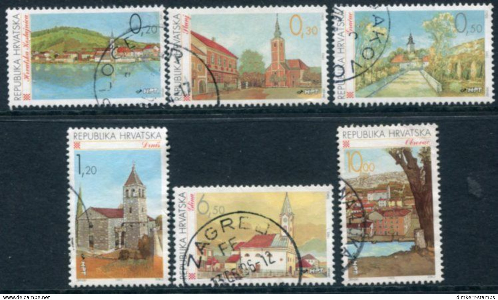 CROATIA 1995 Towns Definitive Used.  Michel 355-60 - Croatie