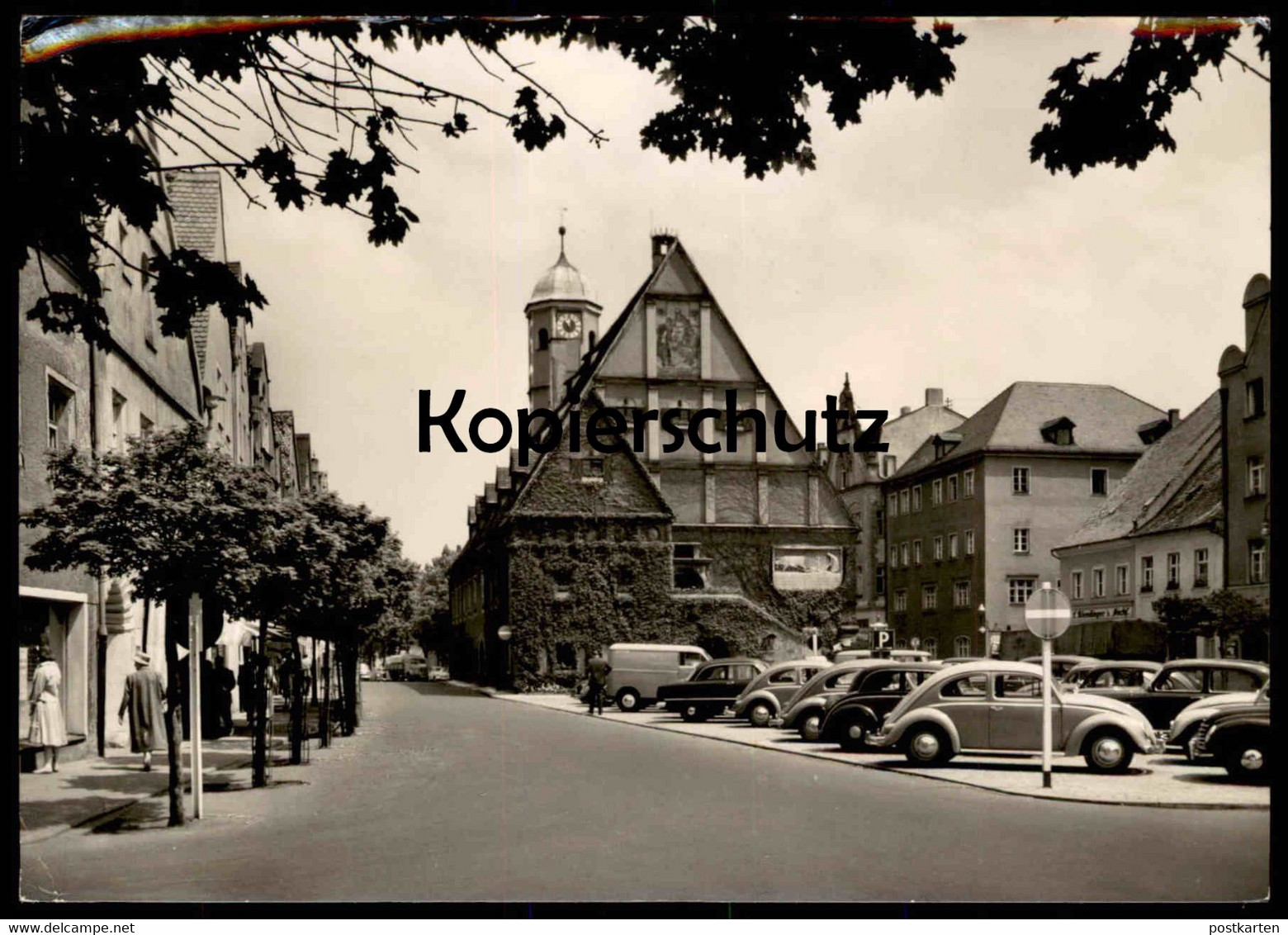 ÄLTERE POSTKARTE WEIDEN IN DER OBERPFALZ RATHAUS VOLKSWAGEN VW KÄFER PARKPLATZ AUTOS AK Cpa Postcard Ansichtskarte - Weiden I. D. Oberpfalz