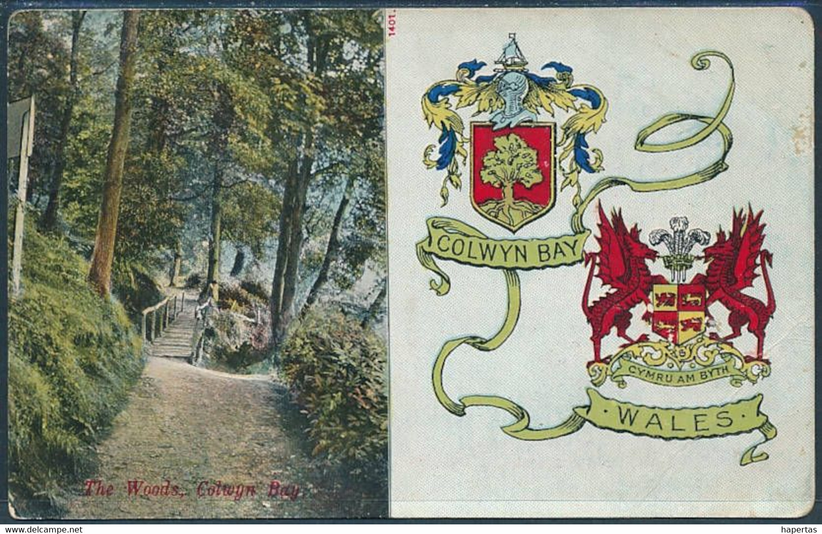 Wales, Colwyn Bay, The Woods / Coat Of Arms - Denbighshire