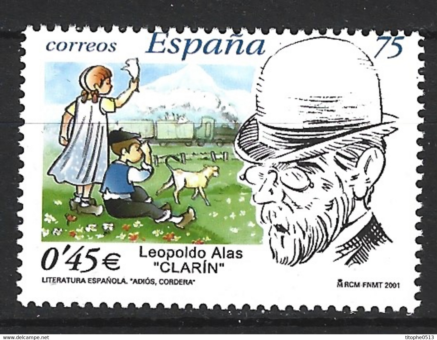 ESPAGNE. N°3369 De 2001.  Leopoldo Alas. - Ecrivains