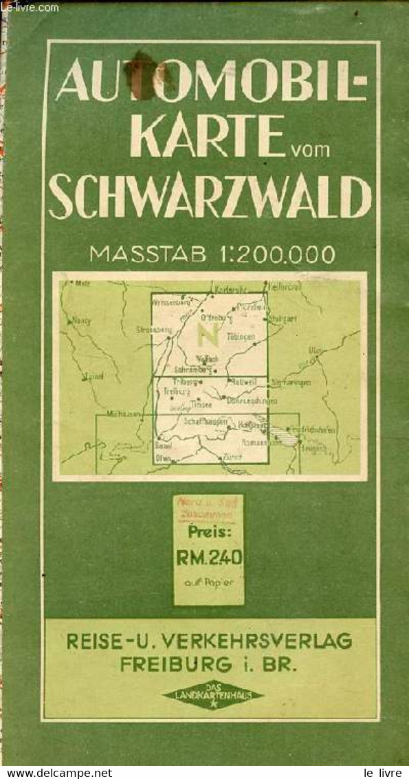 Automobil-karte Vom Schwarzwald Masstab 1/200.000. - Collectif - 0 - Mapas/Atlas