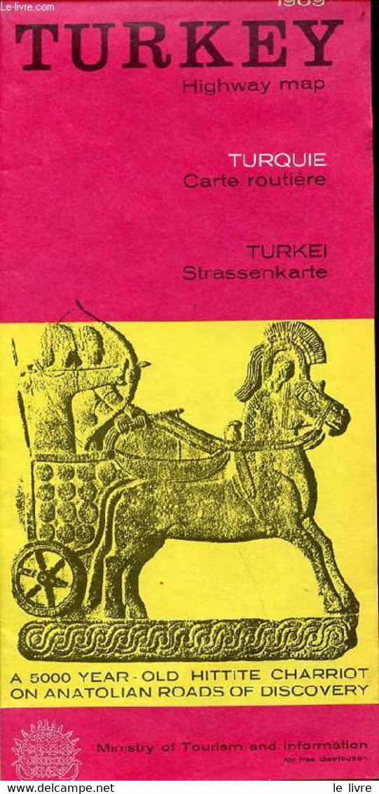 Turkey Highway Map - Turquie Carte Routière - Turkei Strassenkarte. - Collectif - 1969 - Kaarten & Atlas