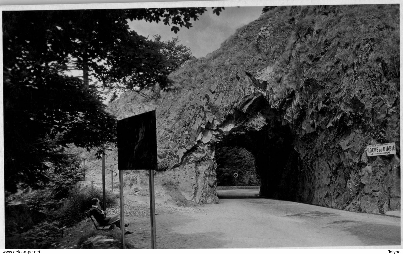 Xonrupt Longemer - Photo Format Carte Photo - Route Et Roche Du Diable - Xonrupt Longemer