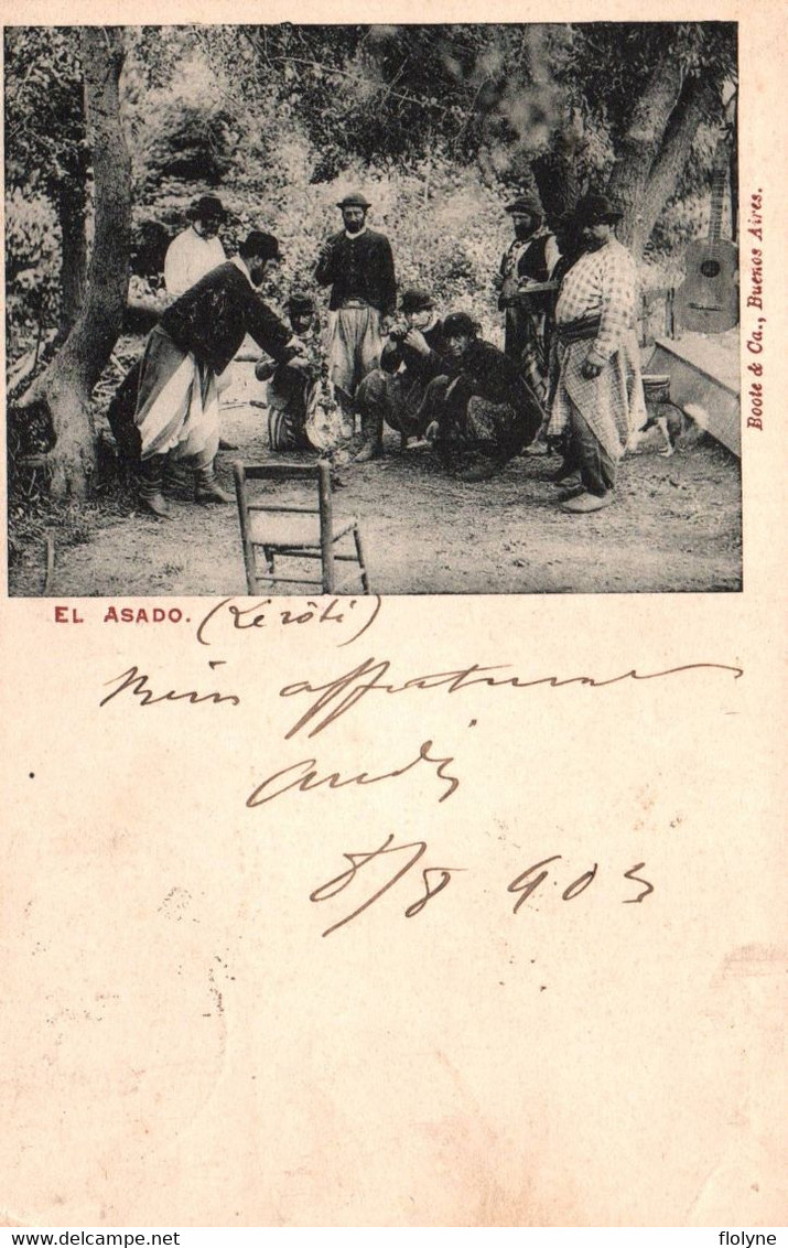 Argentine - El Asado - Le Rôti - Scène Locale - Argentina - 1903 - Argentina