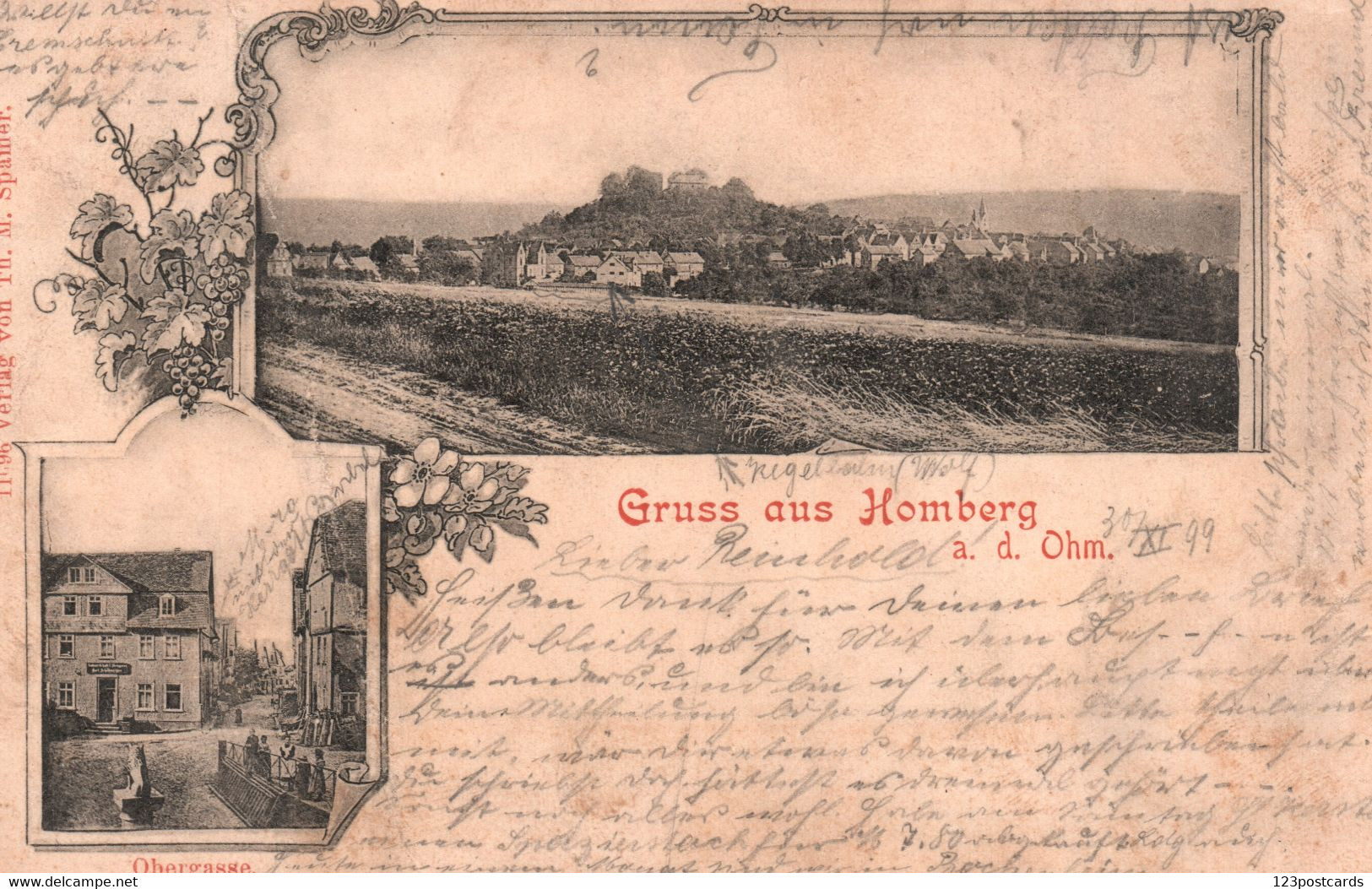 Germany - Gruss Aus Homberg A. D. Ohm. - Multi-views - 1899 - VERY RARE! - Homberg