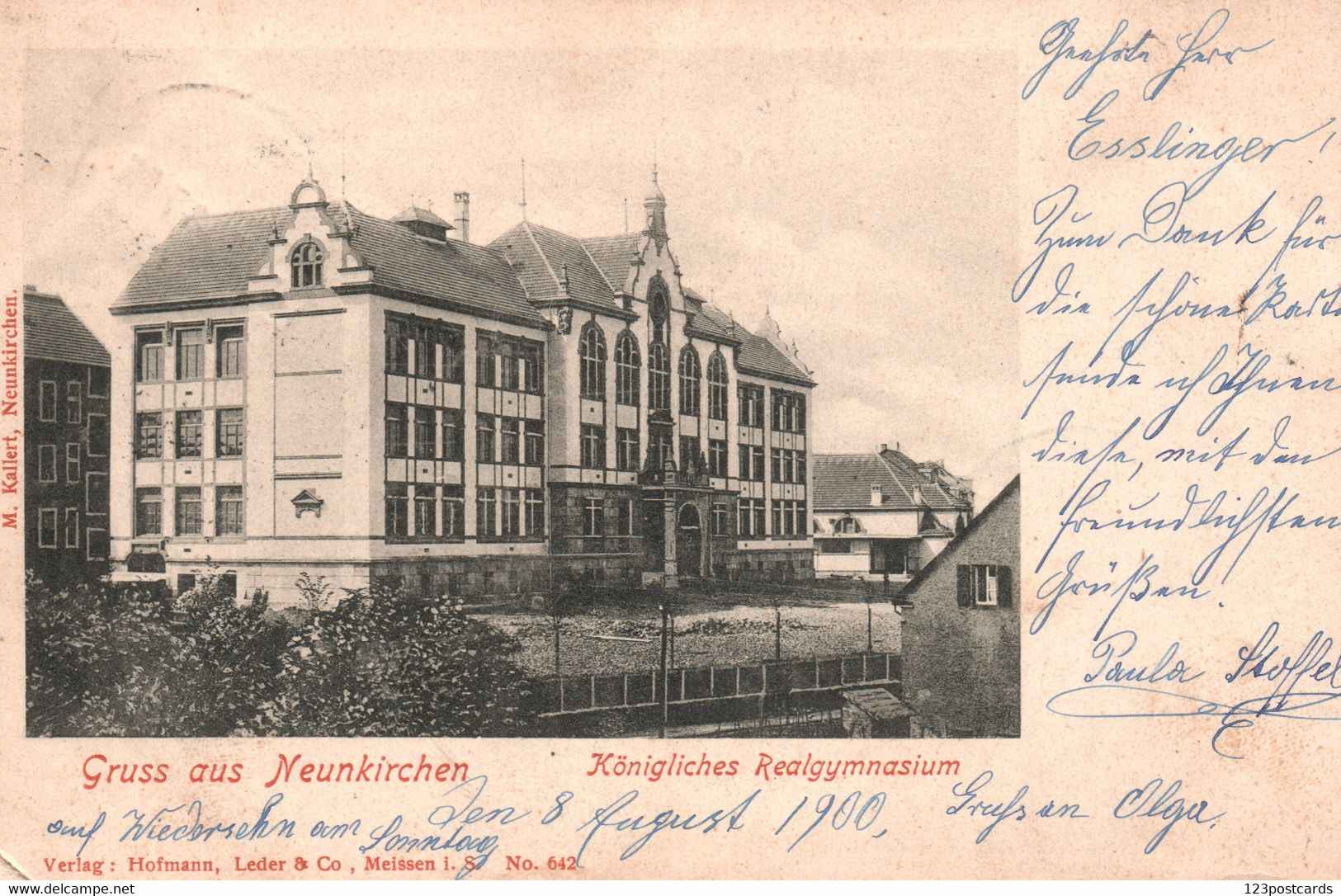 Germany - Gruss Aus Neunkirchen - Königliches Realgymnasium - 1900 - VERY RARE! - Kreis Neunkirchen
