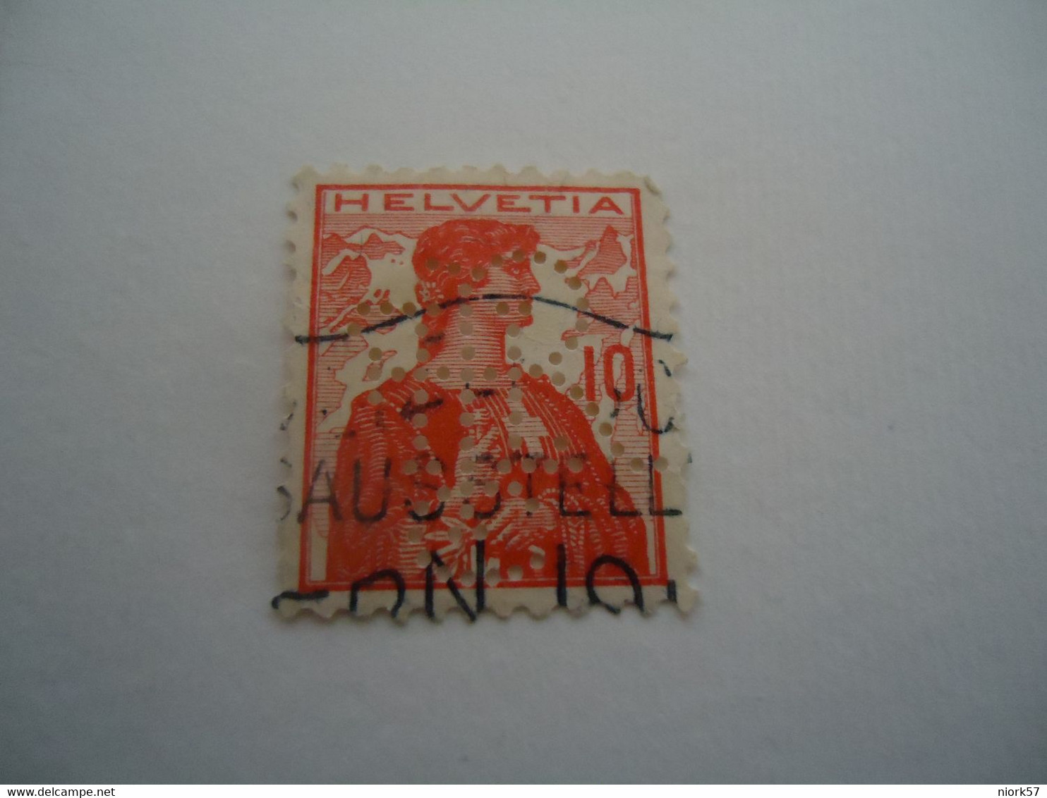 SWITZERLAND  USED STAMPS  PERFINS PERFIN - Perfins