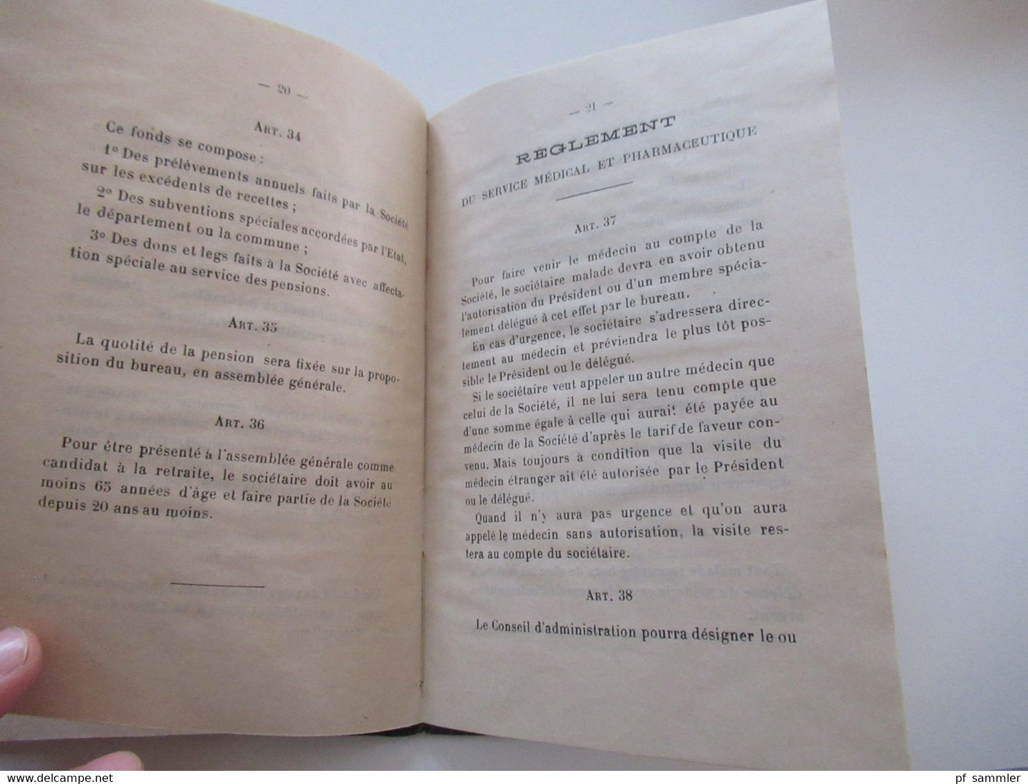 Frankreich 1909 kleines Buch Société De Secours Mutuels de La Ferté Imbault Patronage Saint Taurin Orléons