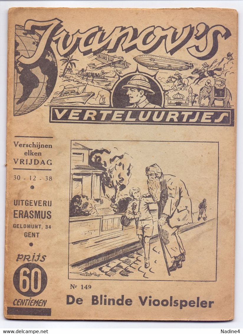 Tijdschrift Ivanov's Verteluurtjes - N° 149 - De Blinde Vioolspeler - Sacha Ivanov - Uitg. Erasmus Gent - 1938 - Giovani