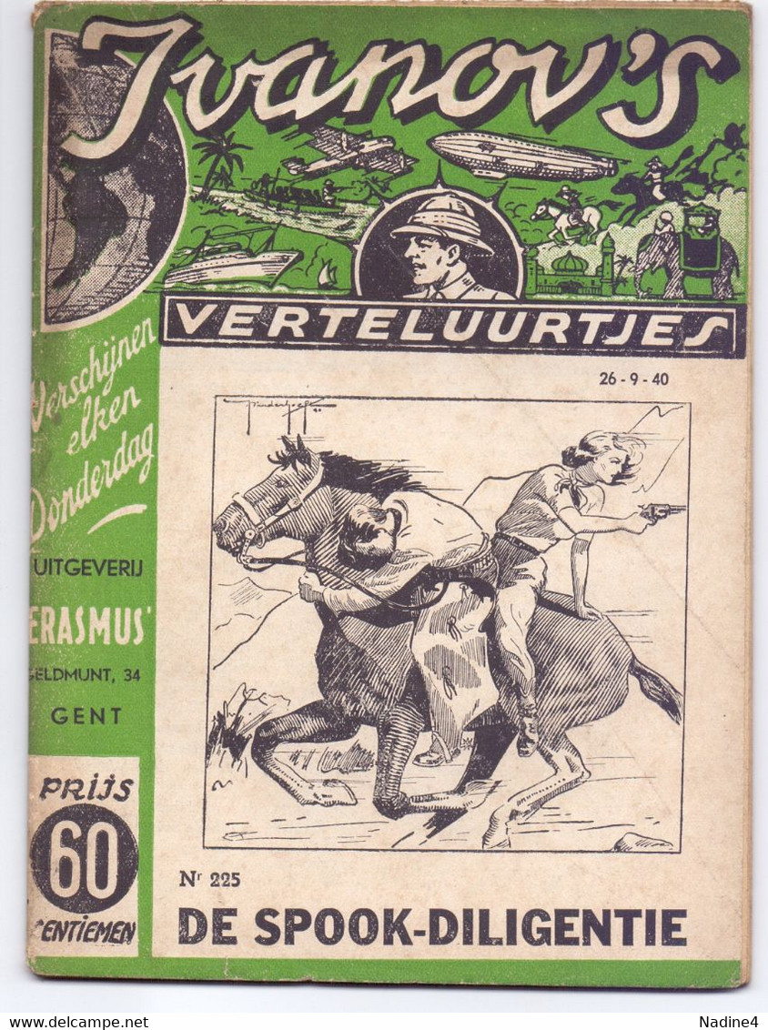 Tijdschrift Ivanov's Verteluurtjes - N° 225 - De Spook Diligentie - Sacha Ivanov - Uitg. Erasmus Gent - 1940 - Kids