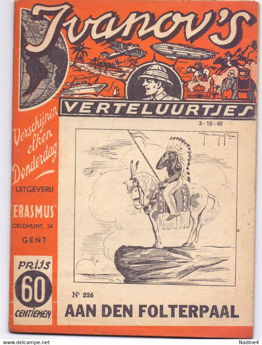 Tijdschrift Ivanov's Verteluurtjes - N° 226 - Aan De Folterpaal - Sacha Ivanov - Uitg. Erasmus Gent - 1940 - Juniors
