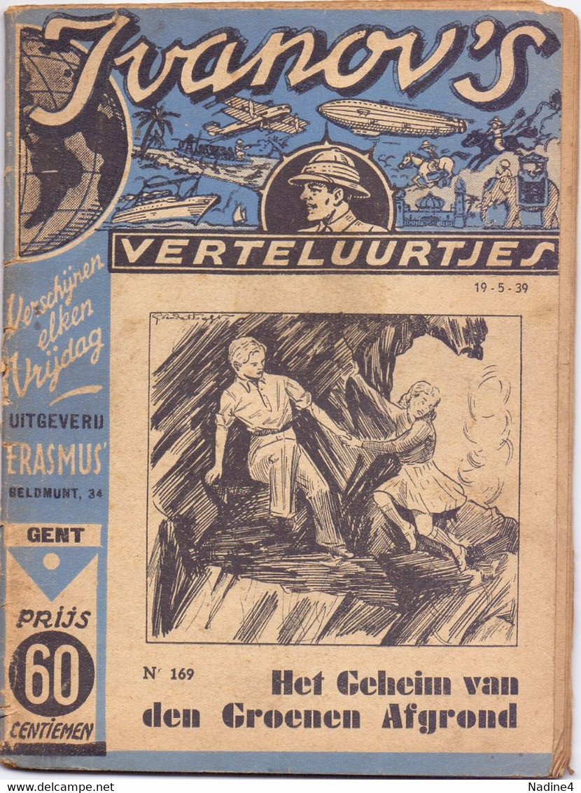 Tijdschrift Ivanov's Verteluurtjes - N° 169  Het Geheim Van Den Groenen Afgrond - Sacha Ivanov - Uitg. Erasmus Gent 1939 - Juniors