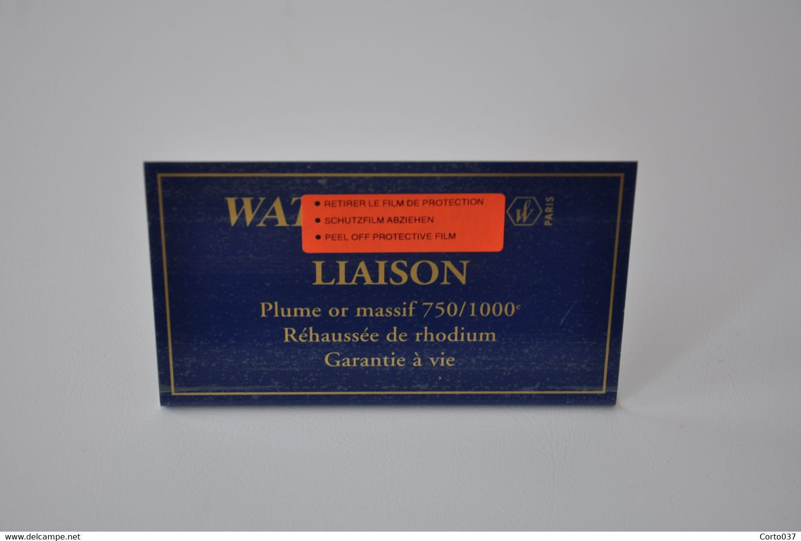 Plaque En Métal Revendeur 'Waterman - Liaison' - Emailschilder (ab 1960)