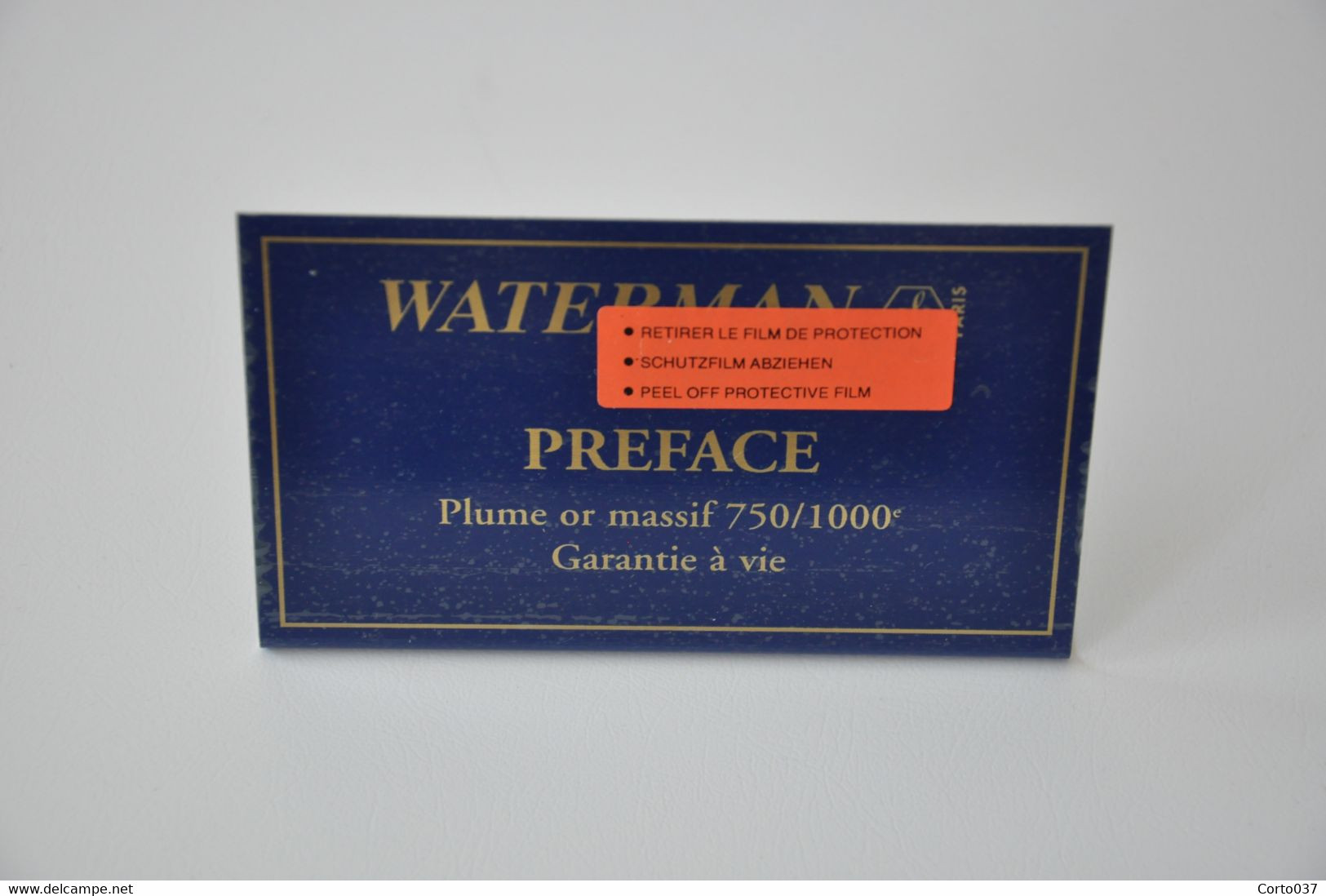 Plaque En Métal Revendeur 'Waterman - Preface' - Placas Esmaltadas (desde 1961)