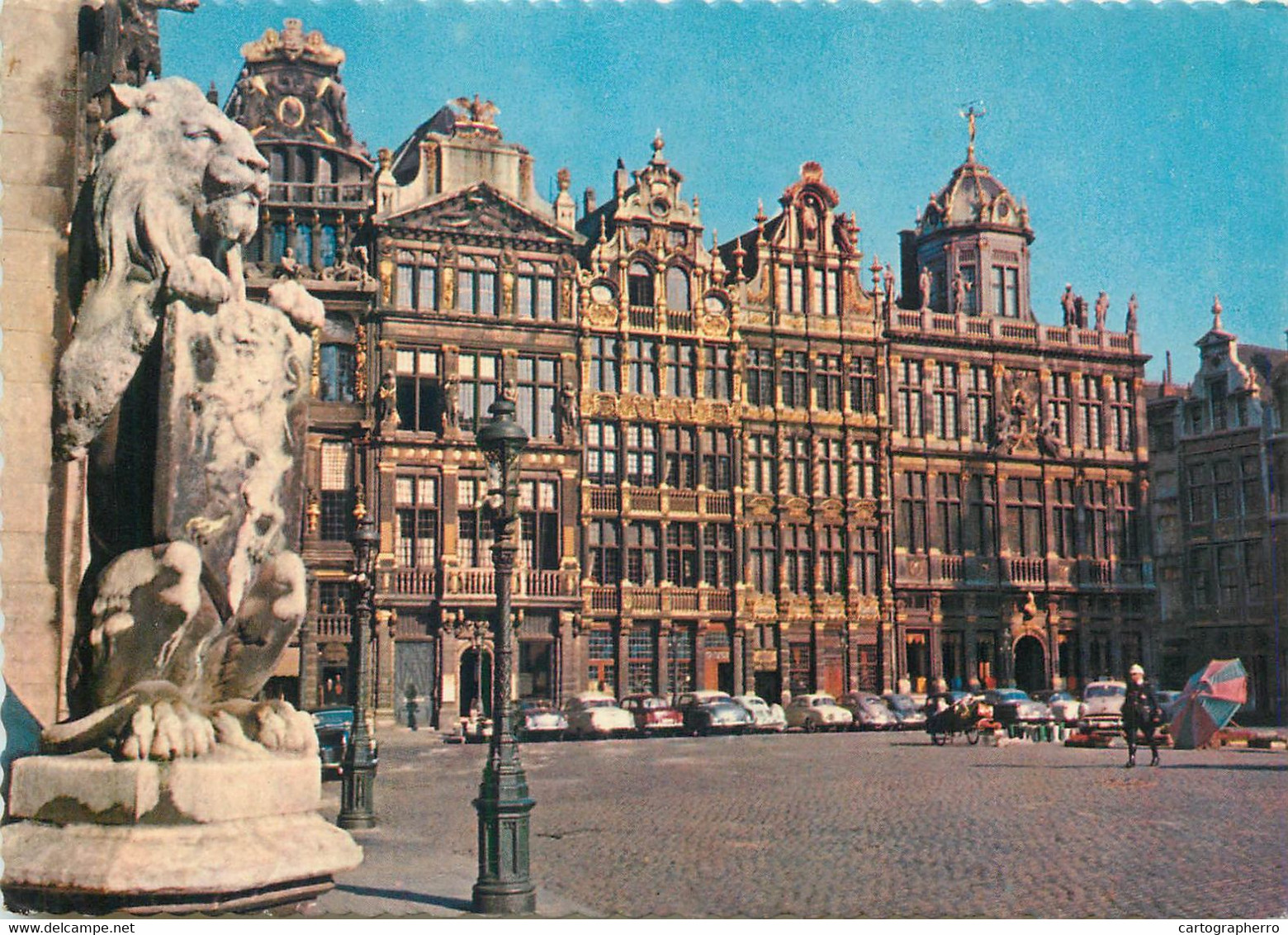 Postcard Bruxelles Market Place 1968 - Markten