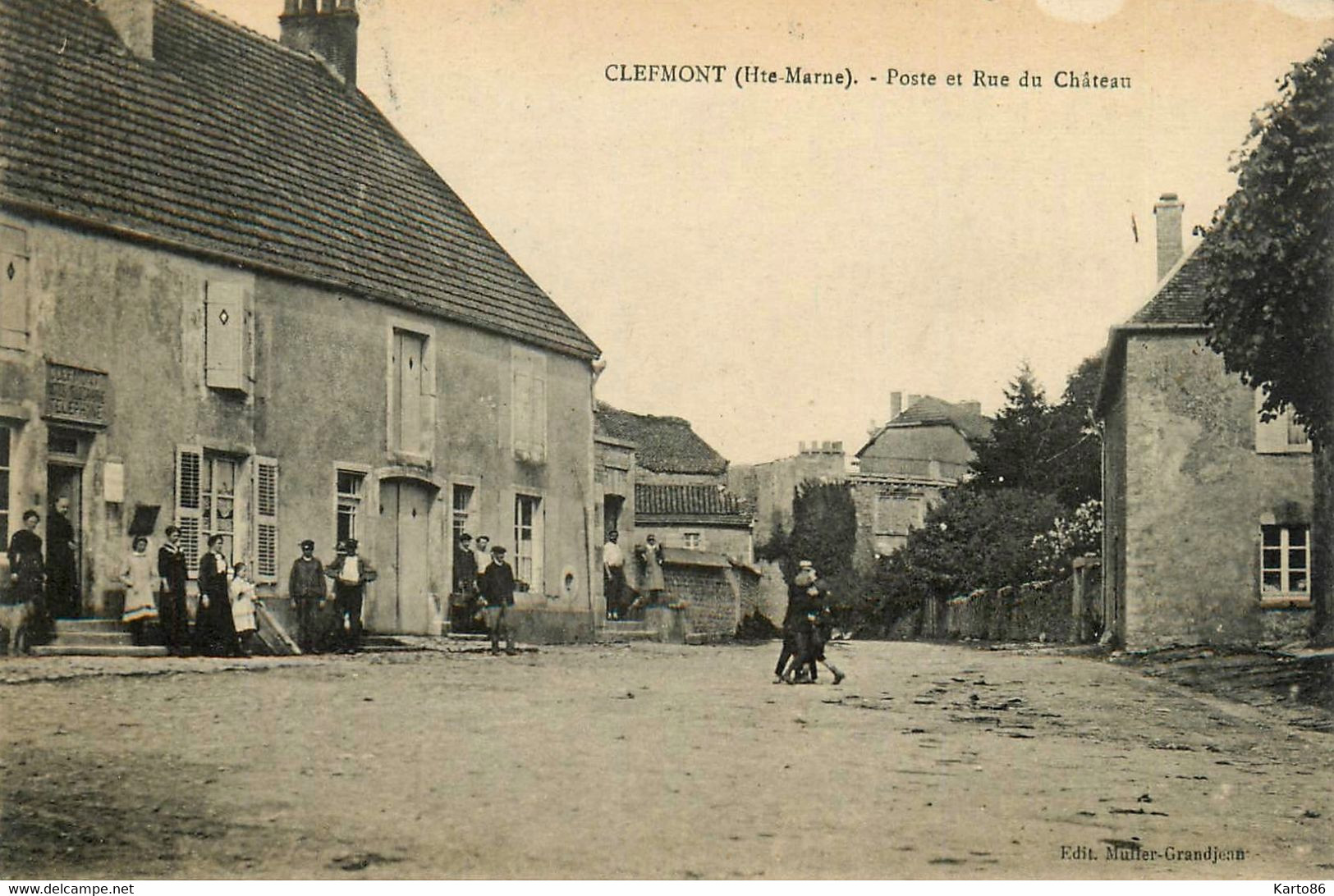 Clefmont * Poste Et Rue Du Château * Villageois - Clefmont