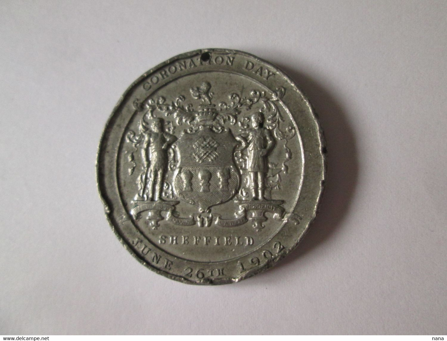 UK 1902 King Edward VII & Queen Alexandra Coronation Day Medal:Sheffield June 26th,diameter=39 Mm - Royal/Of Nobility