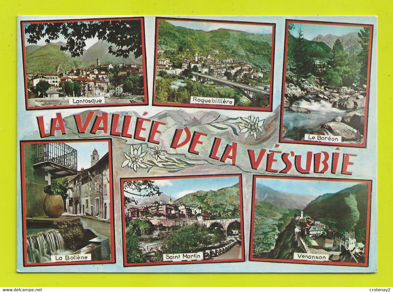 06 La Vallée De La VESUBIE En 6 Vues 1984 Lantosque La Bollène St Martin Roquebillière Le Boréon Venanson VOIR DOS - Saint-Martin-Vésubie