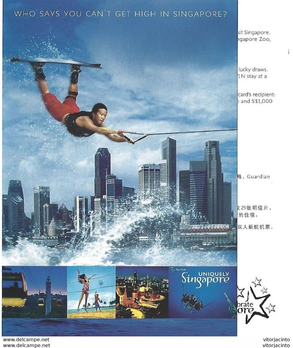 Singapore - Postal Stationary - Mint - Postage Paid - You Can't Get High - Ski Náutico